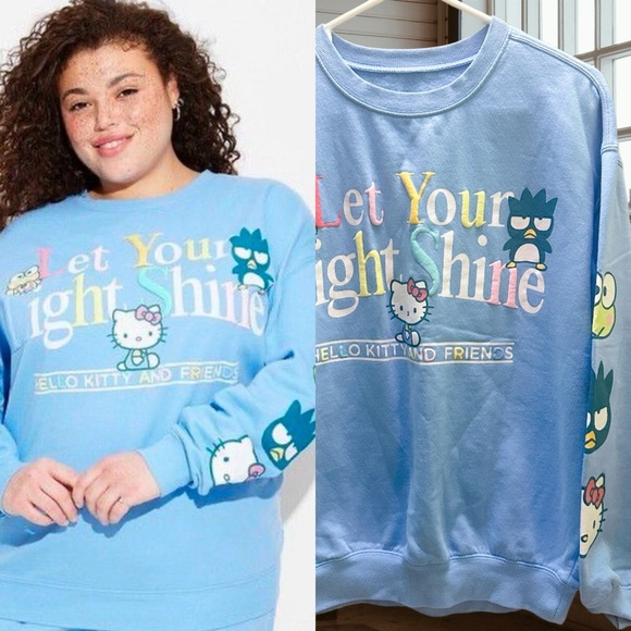 Sanrio Sweaters - Sanrio Hello Kitty Blue Crewneck sweater M